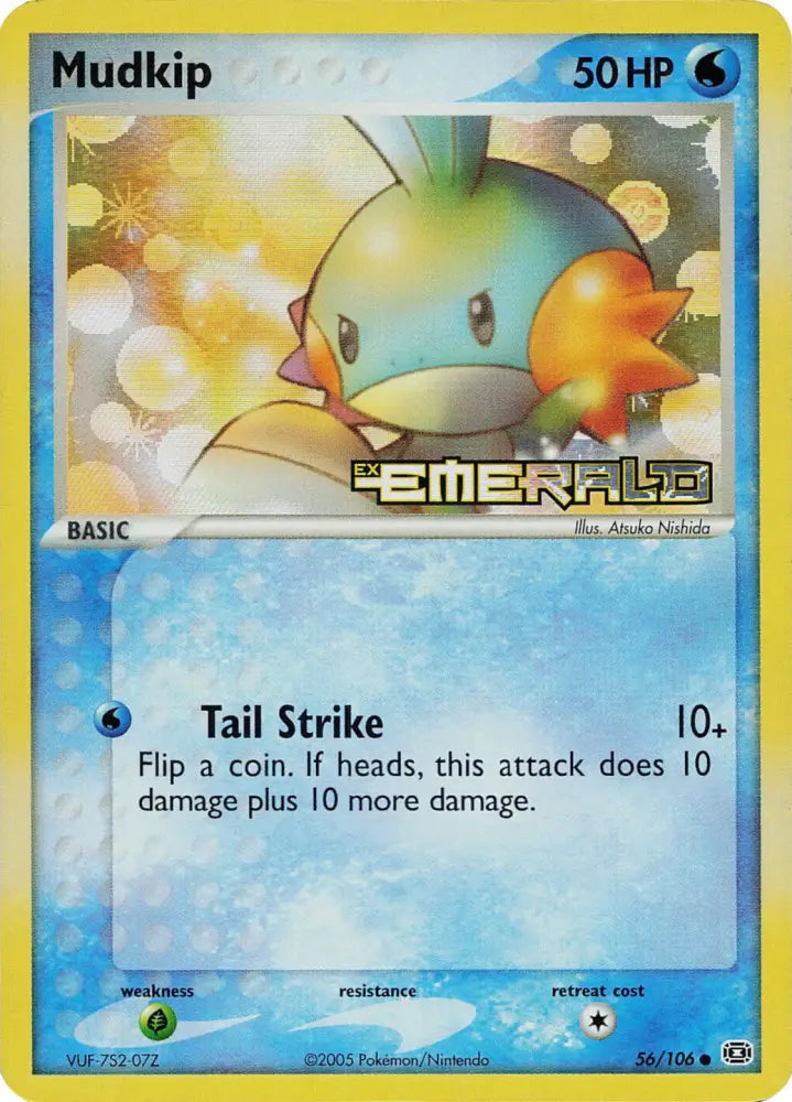 Mudkip (56/106) (Stamped) [EX: Emerald] - Pokemon Single