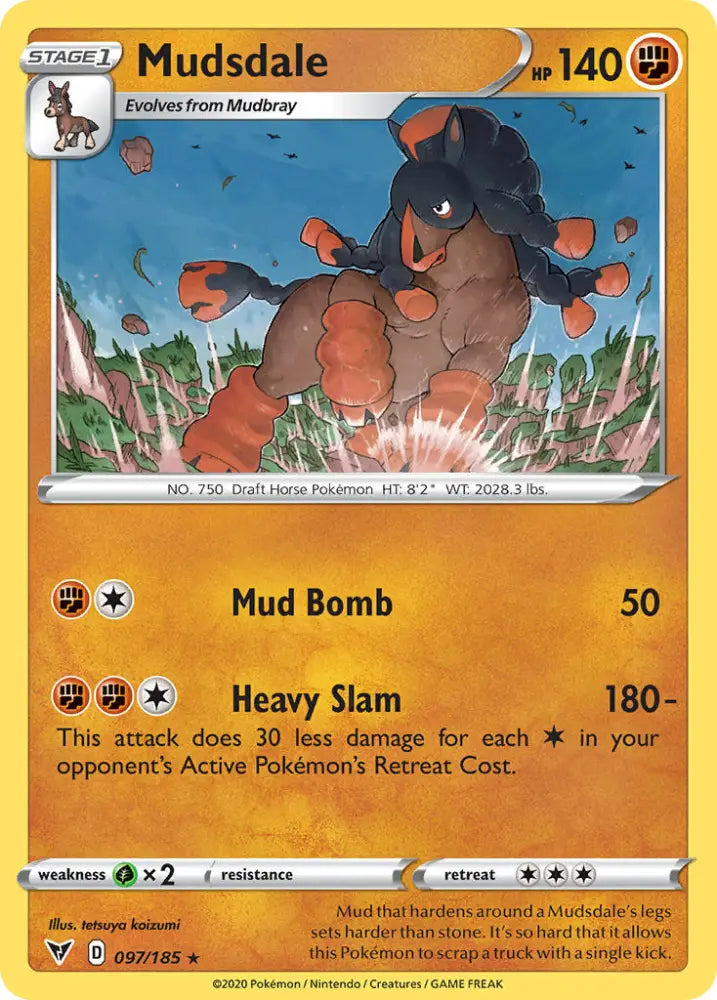 Mudsdale (097/185) [Sword & Shield: Vivid Voltage] - Pokemon Single