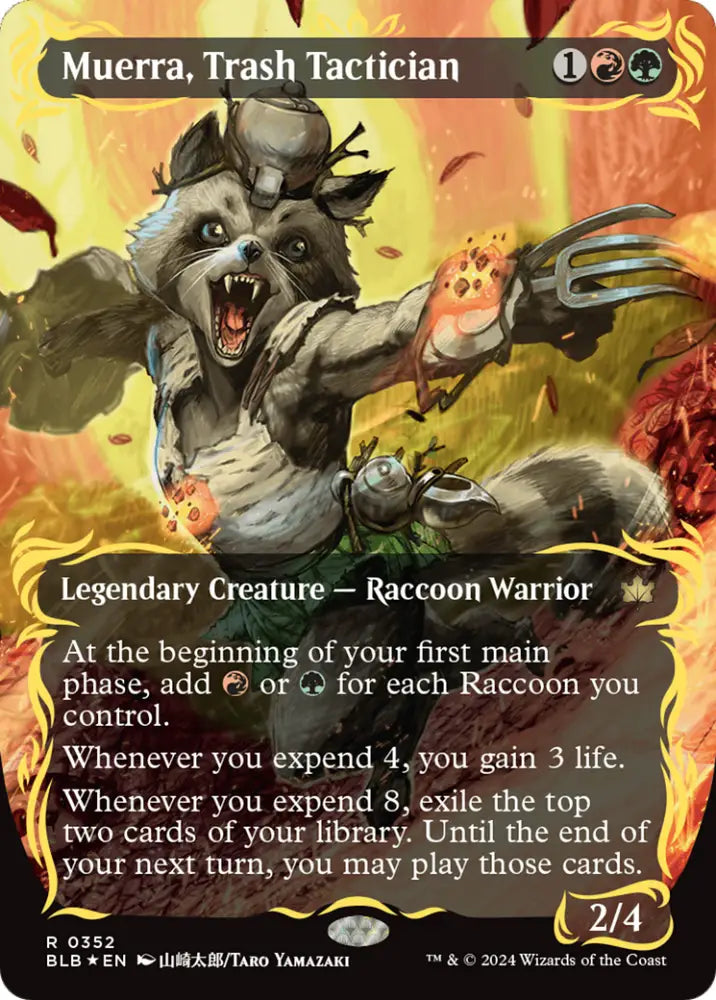 Muerra Trash Tactician (Borderless) (Raised Foil) [Bloomburrow] - MTG Single