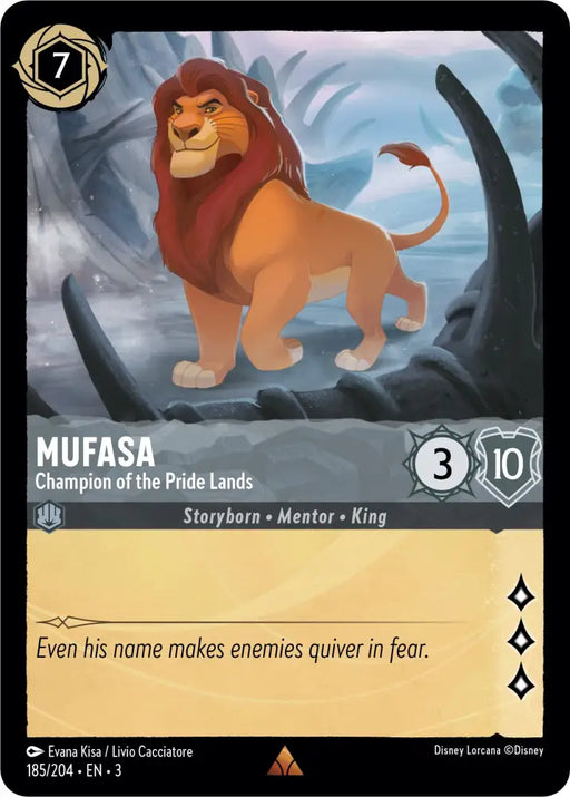 Mufasa - Champion of the Pride Lands (185/204) [Into the Inklands] - Lorcana Single