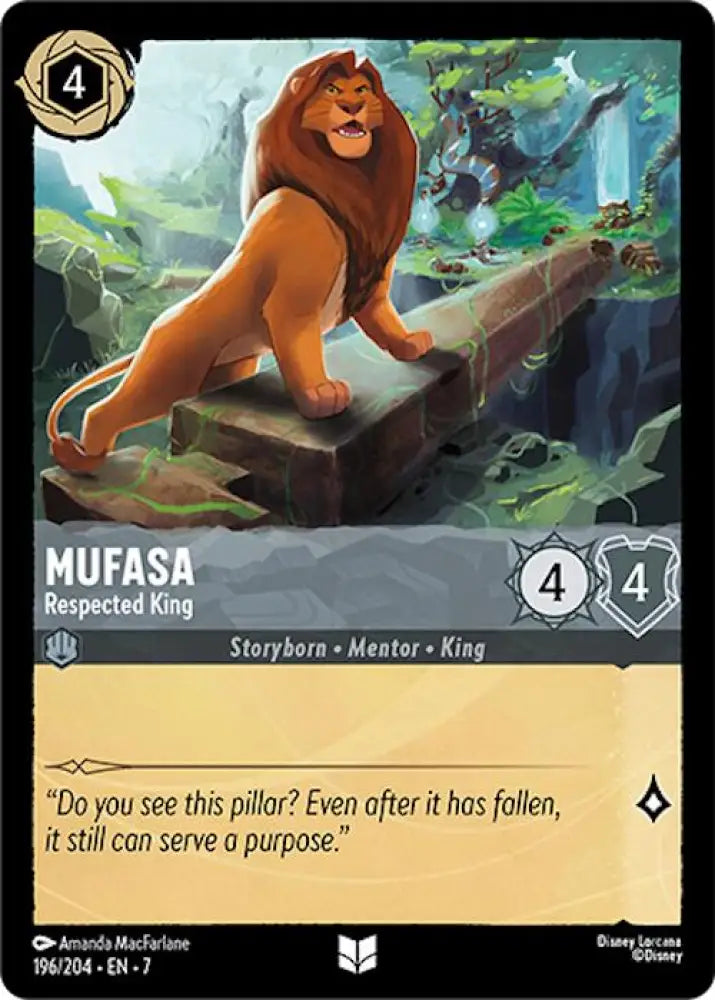 Mufasa - Respected King (196/204) [Archazia’s Island] - Lorcana Single