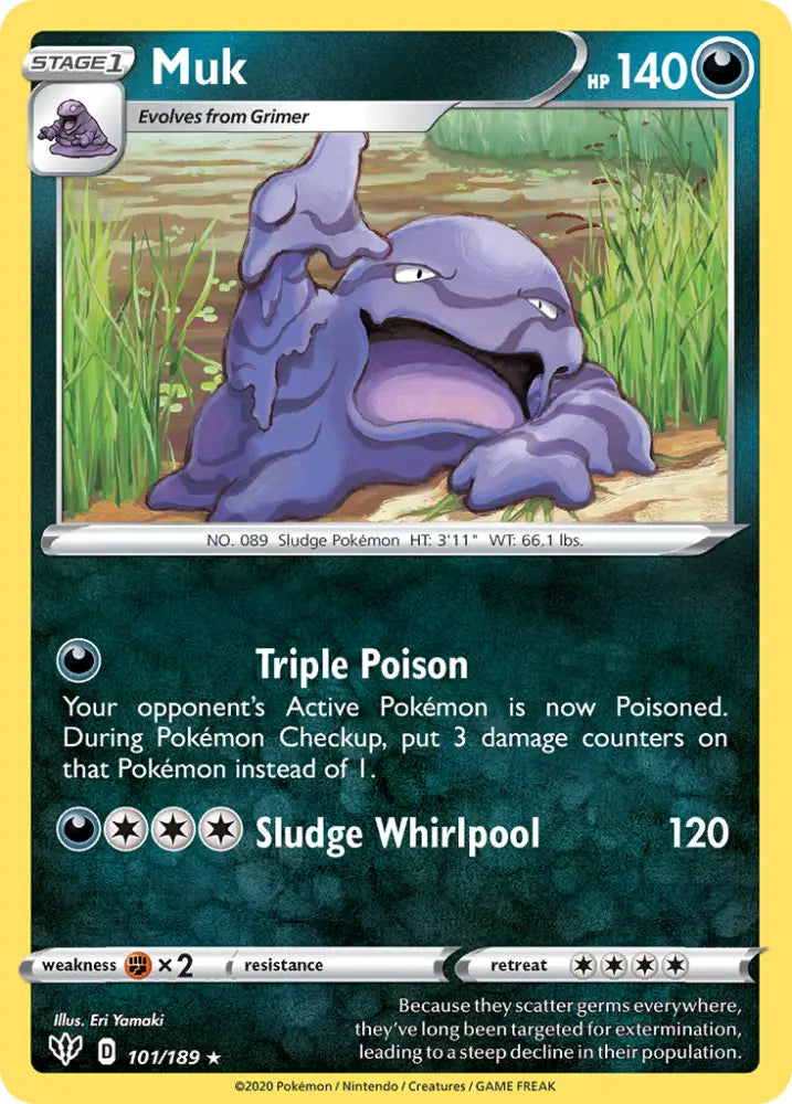 Muk (101/189) [Sword & Shield: Darkness Ablaze] - Pokemon Single