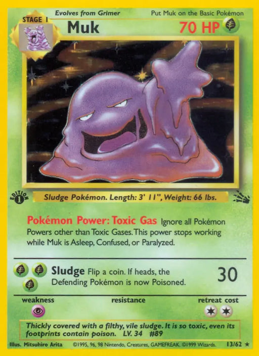 Muk (13/62) [Fossil 1st Edition] - Pokemon Single