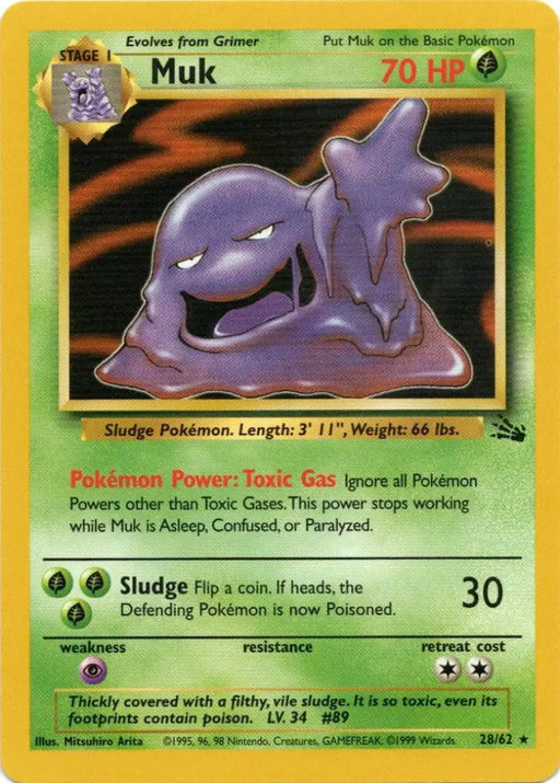 Muk (28/62) [Fossil Unlimited] - Pokemon Single