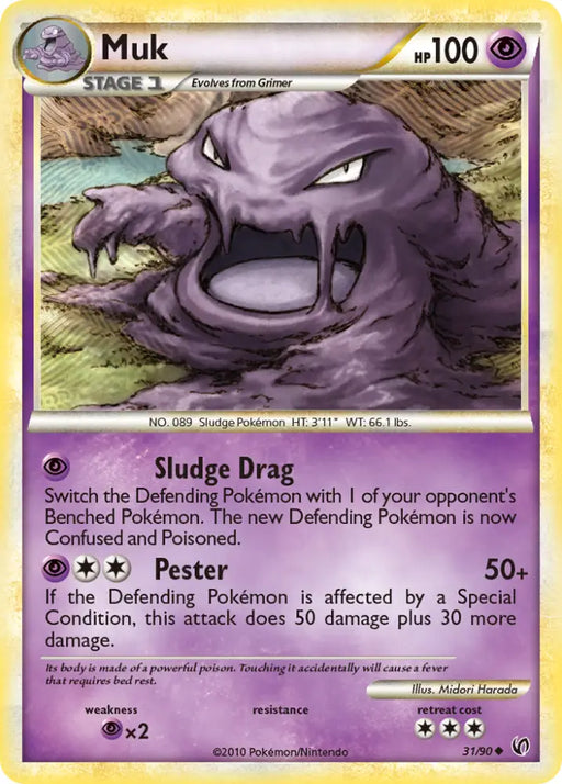 Muk (31/90) [HeartGold & SoulSilver: Undaunted] - Pokemon Single