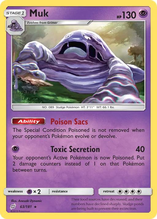 Muk (63/181) [Sun & Moon: Team Up] - Pokemon Single