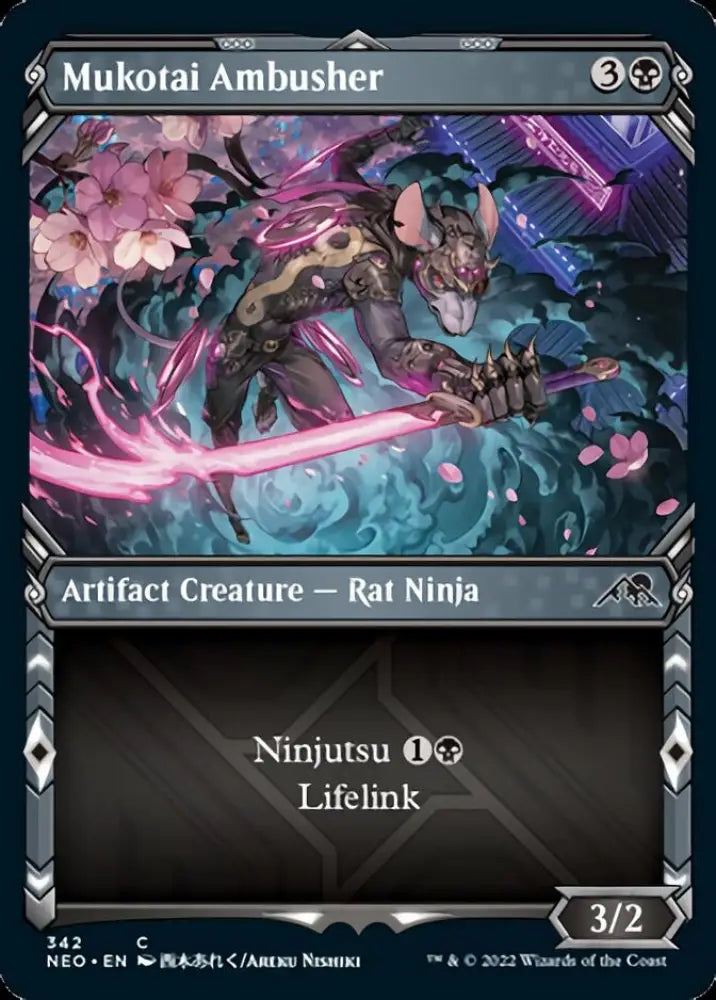 Mukotai Ambusher (Showcase Ninja) [Kamigawa: Neon Dynasty] - MTG Single