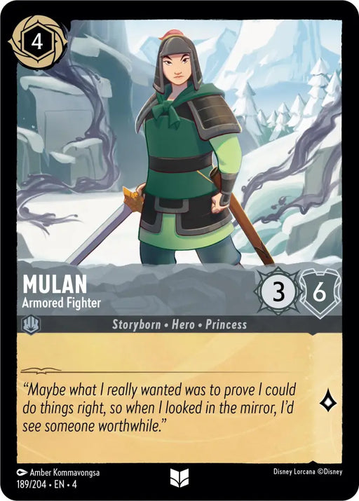 Mulan - Armored Fighter (189/204) [Ursula’s Return] - Lorcana Single