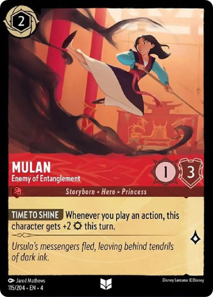 Mulan - Enemy of Entanglement (115/204) [Ursula’s Return] - Lorcana Single