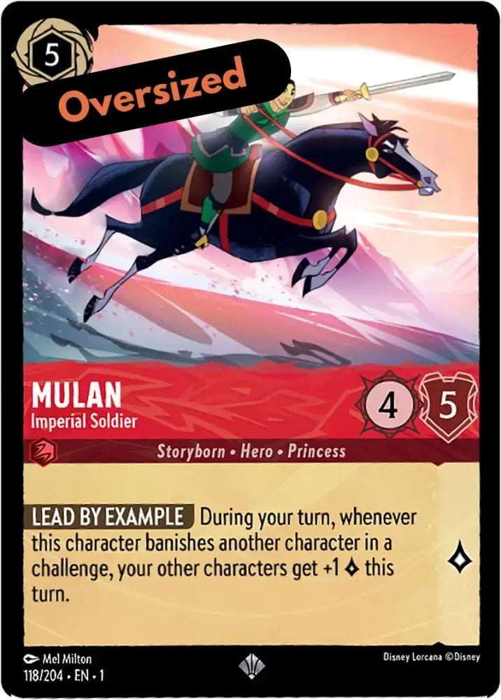 Mulan - Imperial Soldier (Oversized) (118/204) [The First Chapter] - Lorcana Single