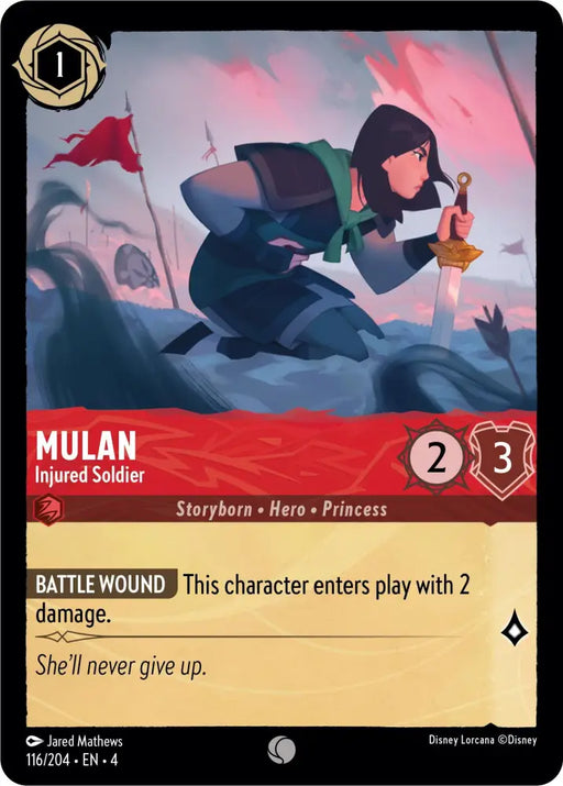 Mulan - Injured Soldier (116/204) [Ursula’s Return] - Lorcana Single