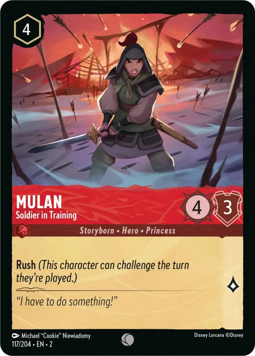 Mulan - Soldier in Training (117/204) [Rise of the Floodborn] - Lorcana Single