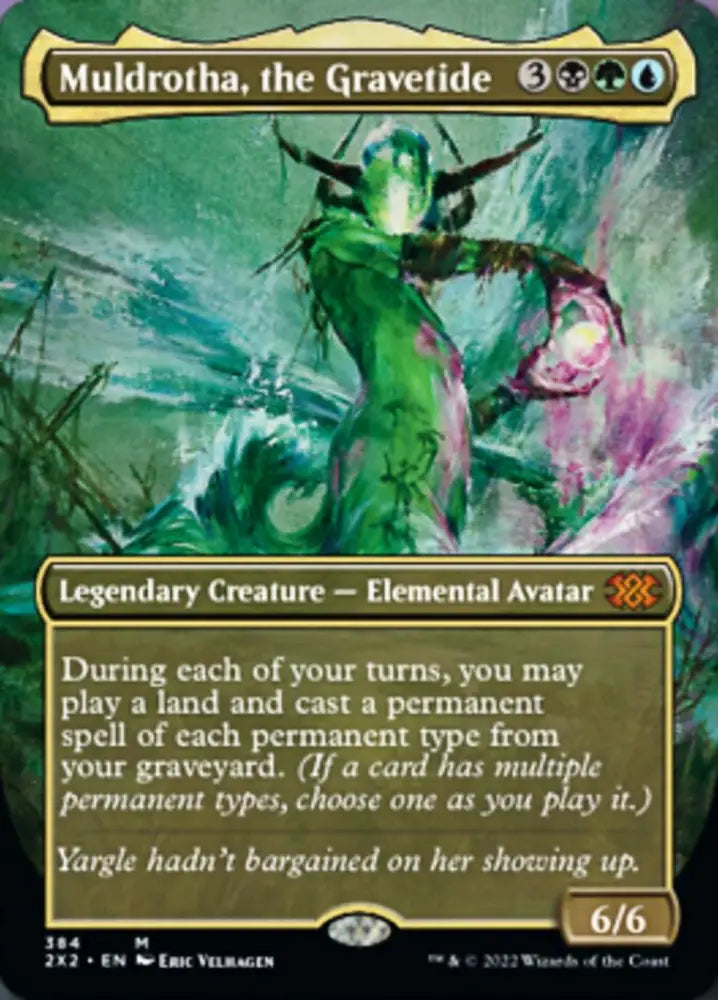 Muldrotha the Gravetide (Borderless Alternate Art) [Double Masters 2022] - MTG Single