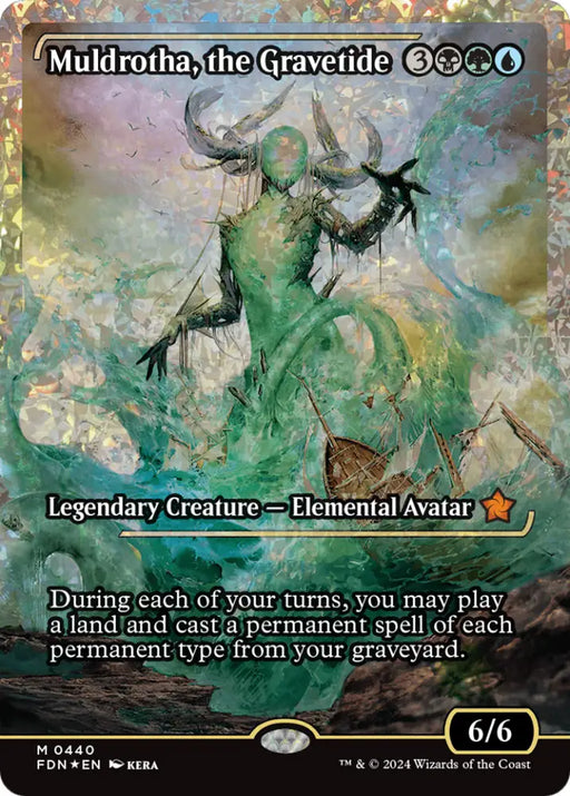 Muldrotha the Gravetide (Showcase) (Fracture Foil) [Foundations] - MTG Single