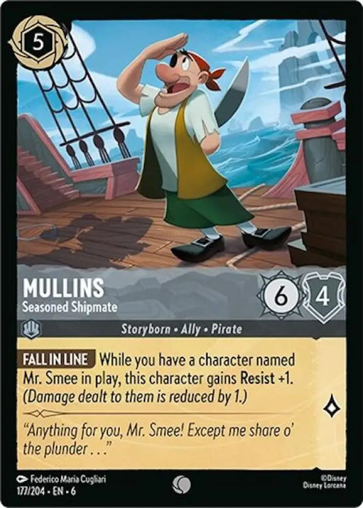 Mullins - Seasoned Shipmate (177/204) [Azurite Sea] - Lorcana Single