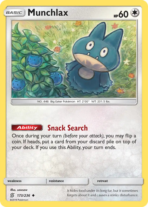 Munchlax (173/236) [Sun & Moon: Unified Minds] - Pokemon Single