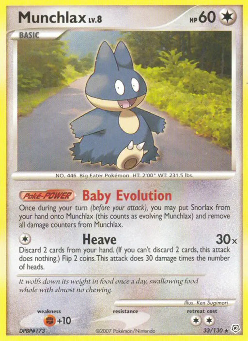 Munchlax (33/130) [Diamond & Pearl: Base Set] - Pokemon Single