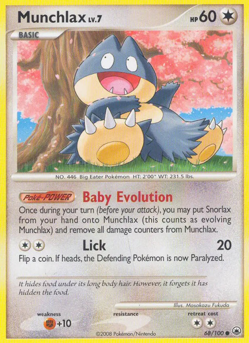Munchlax (68/100) [Diamond & Pearl: Majestic Dawn] - Pokemon Single