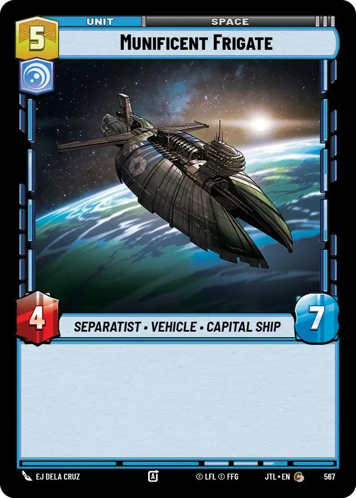 Munificent Frigate (Foil) (567) [Jump to Lightspeed] - Star Wars: Unlimited Single