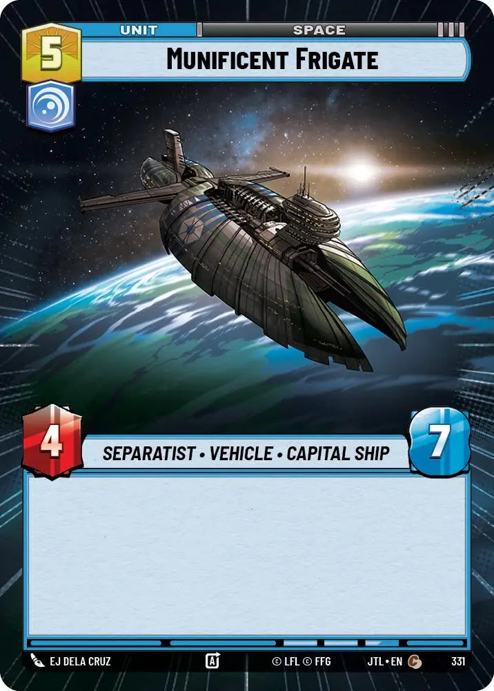 Munificent Frigate (Hyperspace) (331) [Jump to Lightspeed] - Star Wars: Unlimited Single