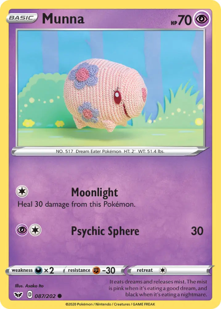 Munna (087/202) [Sword & Shield: Base Set] - Pokemon Single