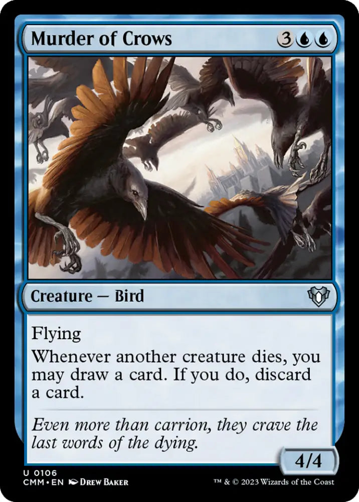 Murder of Crows [Commander Masters] - MTG Single
