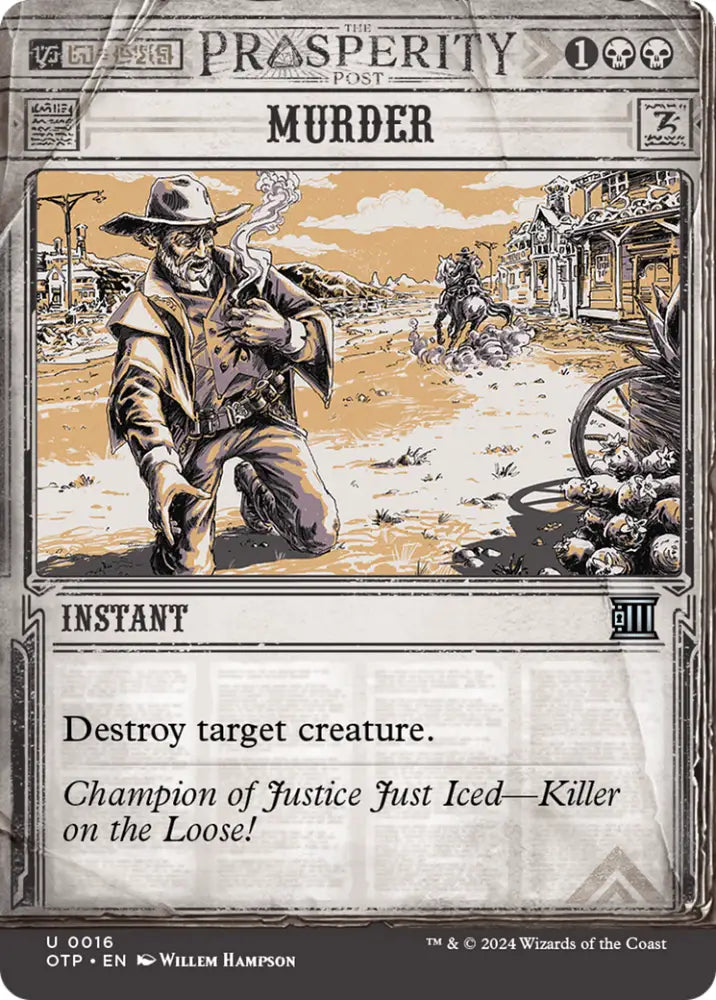 Murder [Outlaws of Thunder Junction: Breaking News] - MTG Single