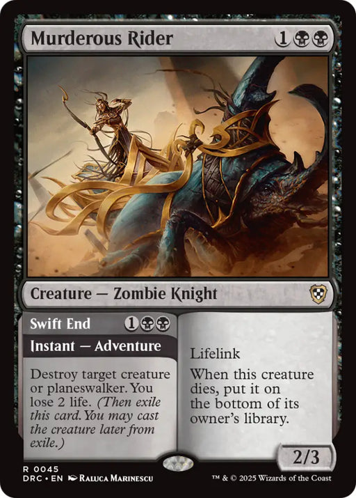 Murderous Rider [Aetherdrift Commander] - MTG Single