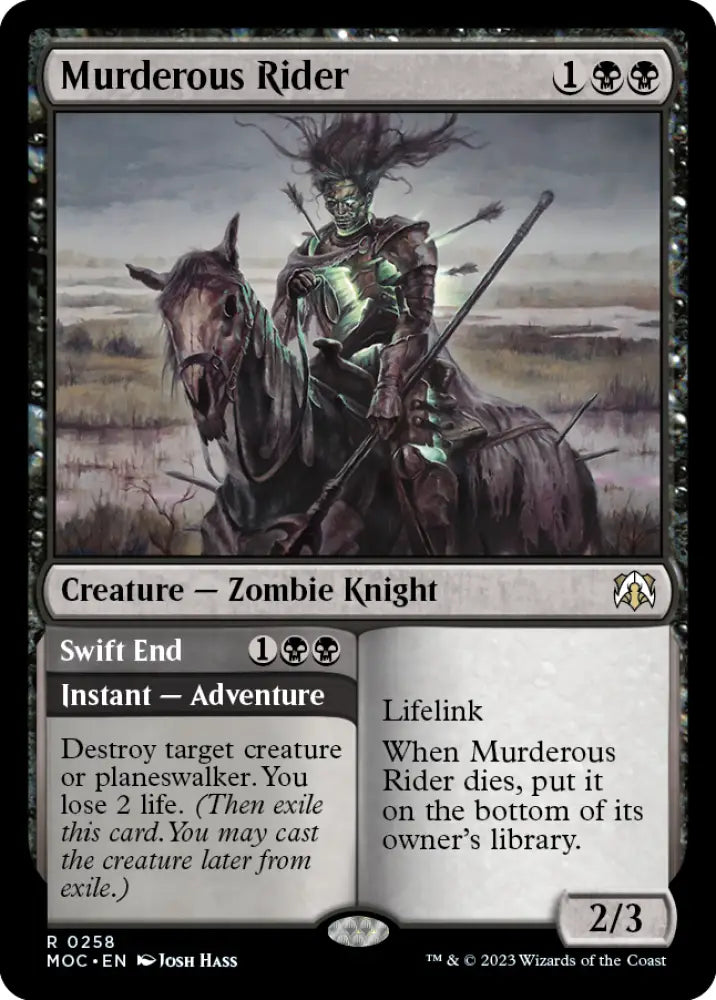Murderous Rider // Swift End [March of the Machine Commander] - MTG Single