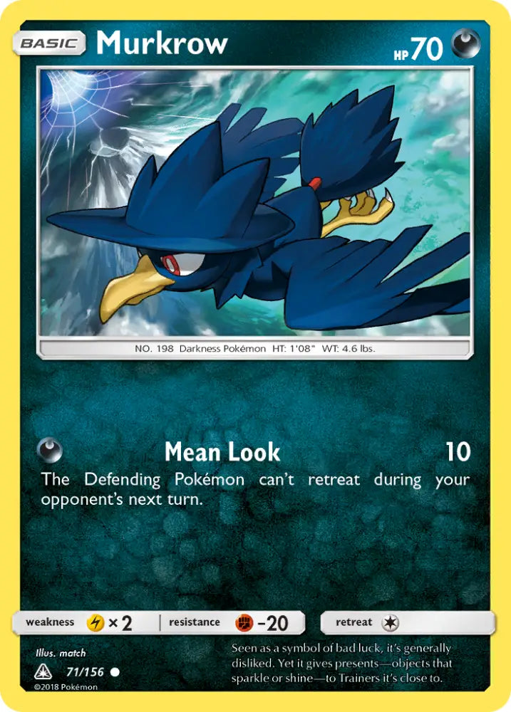 Murkrow (71/156) [Sun & Moon: Ultra Prism] - Pokemon Single