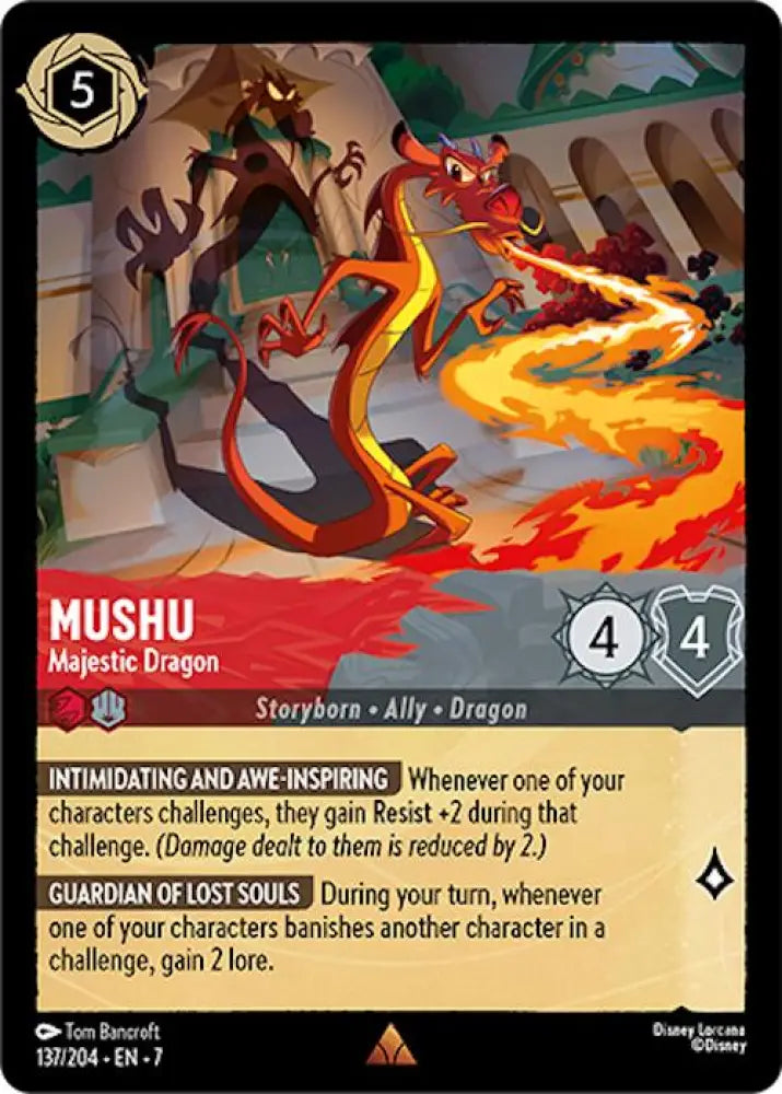 Mushu - Majestic Dragon (137/204) [Archazia’s Island] - Lorcana Single
