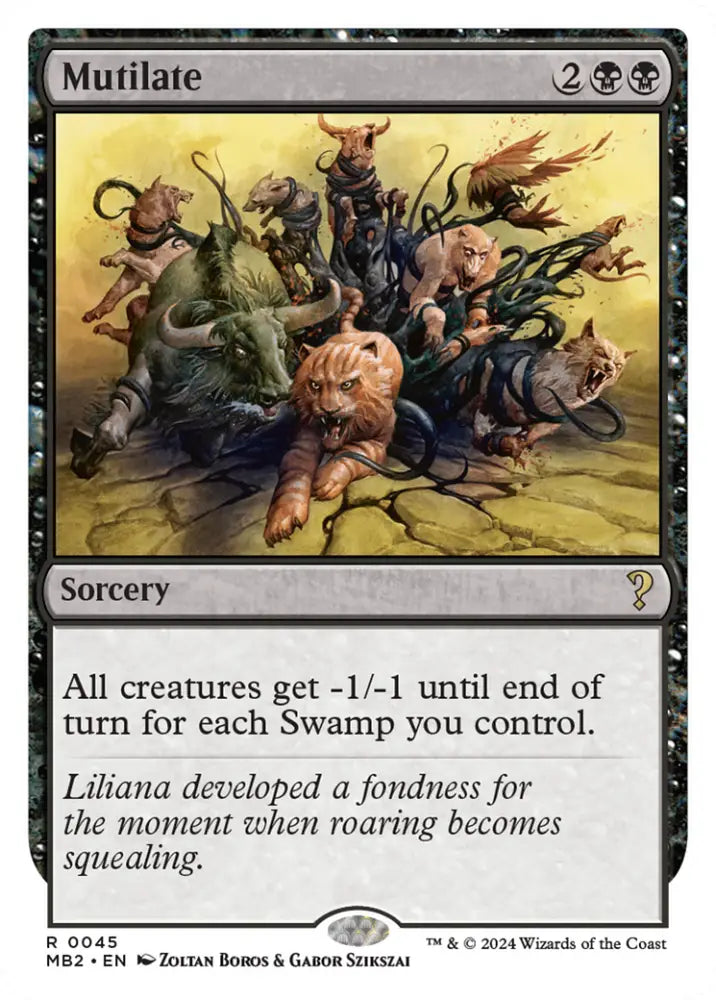 Mutilate (White Border) [Mystery Booster 2] - MTG Single