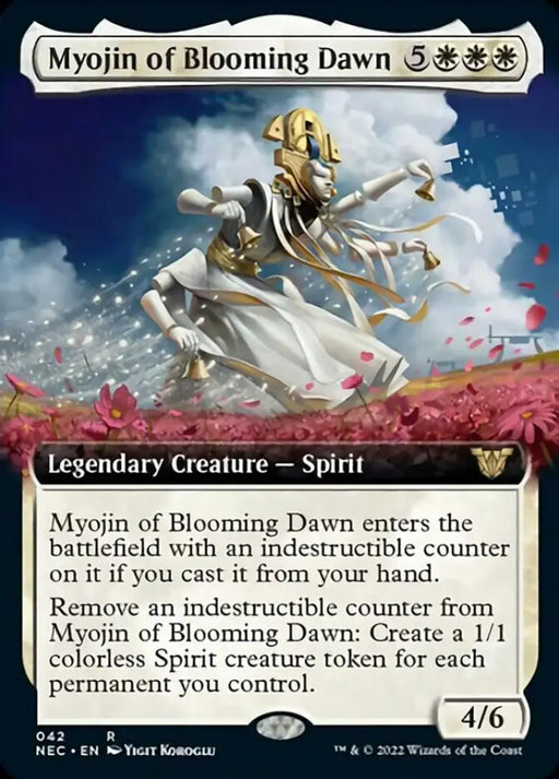 Myojin of Blooming Dawn (Extended Art) [Kamigawa: Neon Dynasty Commander] - MTG Single