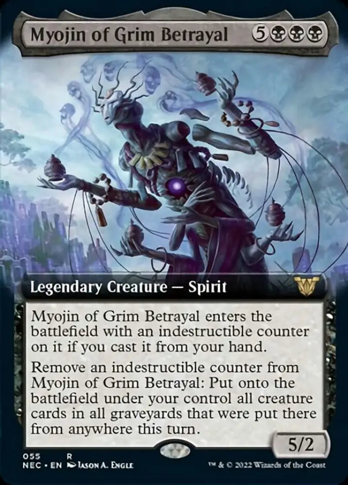Myojin of Grim Betrayal (Extended Art) [Kamigawa: Neon Dynasty Commander] - MTG Single