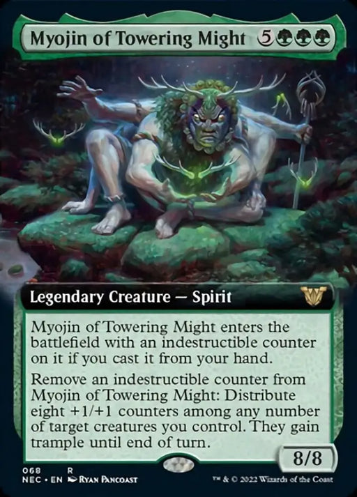 Myojin of Towering Might (Extended Art) [Kamigawa: Neon Dynasty Commander] - MTG Single