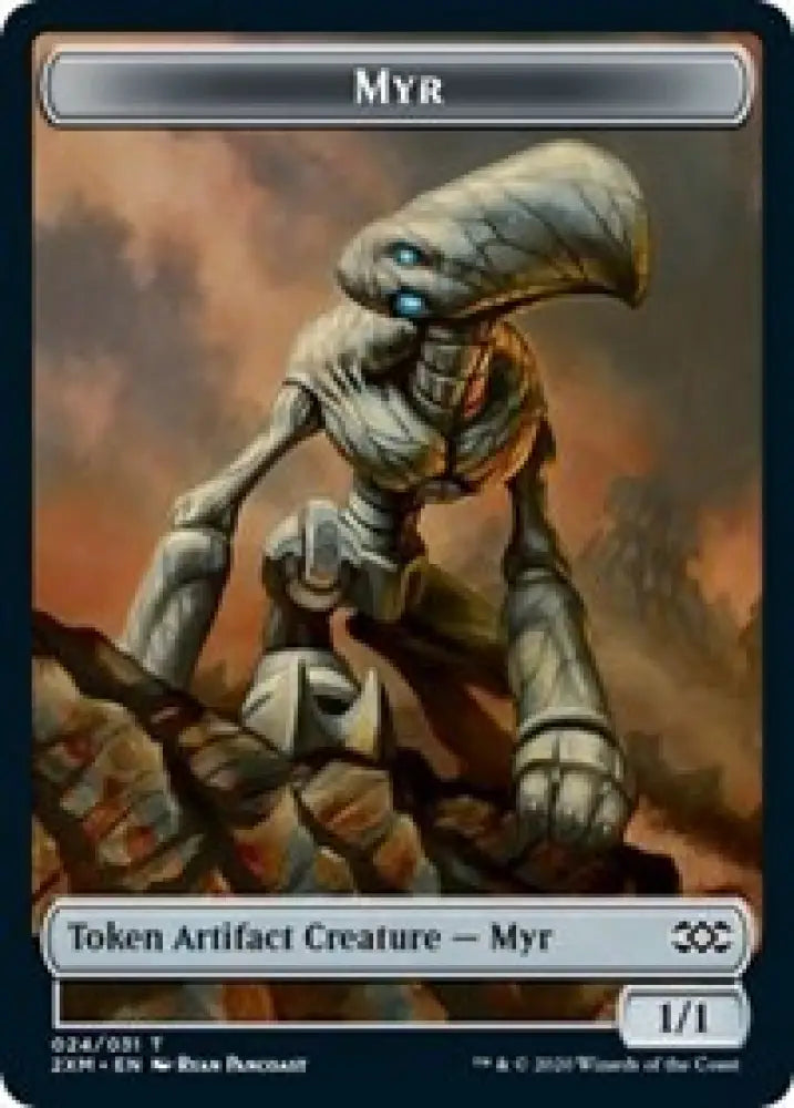 Myr (024) // Treasure Double-Sided Token [Double Masters Tokens] - MTG Single