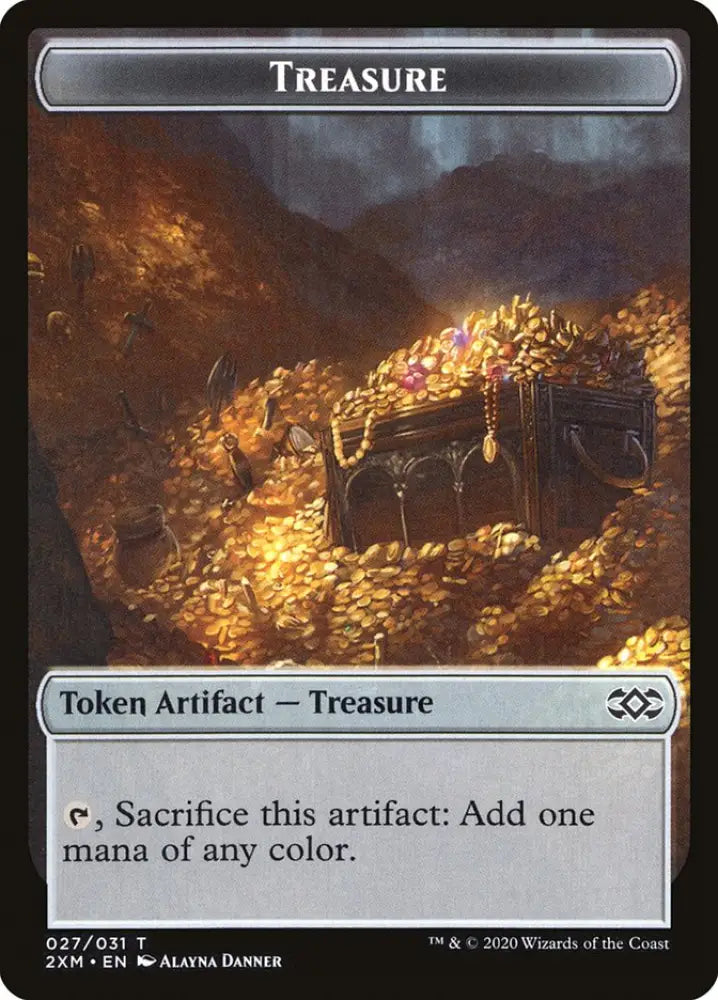 Myr (024) // Treasure Double-Sided Token [Double Masters Tokens] - MTG Single