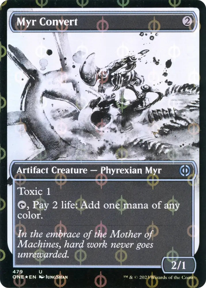 Myr Convert (Showcase Ichor Step-and-Compleat Foil) [Phyrexia: All Will Be One] - MTG Single