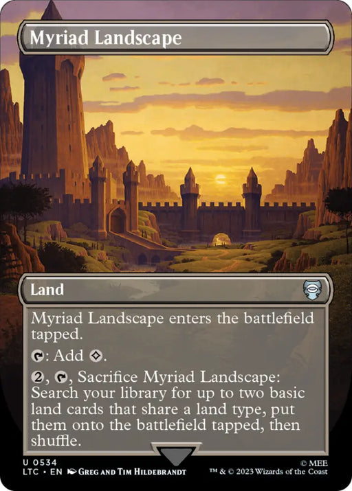 Myriad Landscape (Borderless) [The Lord of the Rings: Tales of Middle-Earth Commander] - MTG Single