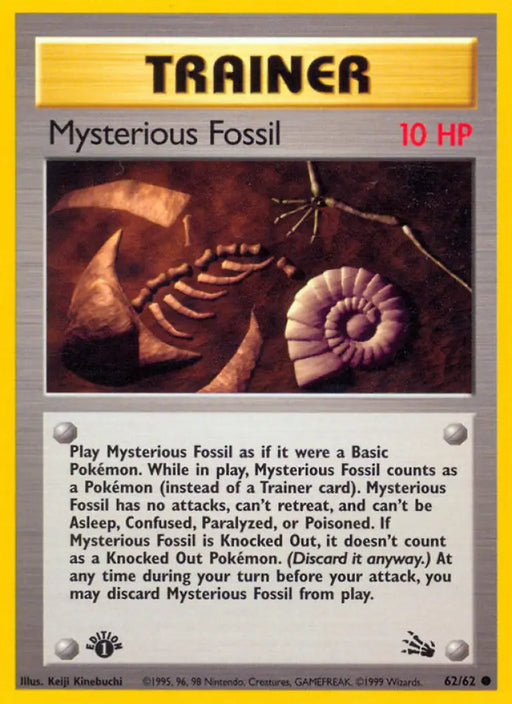 Mysterious Fossil (62/62) [Fossil 1st Edition] - Pokemon Single