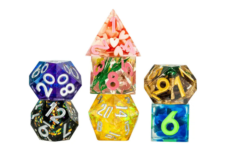 Mystery Misfit Sharp Edge Resin Polyhedral Dice Set - Accessoire