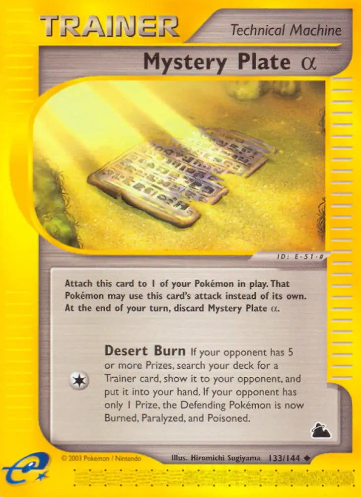 Mystery Plate Alpha (133/144) [Skyridge] - Pokemon Single