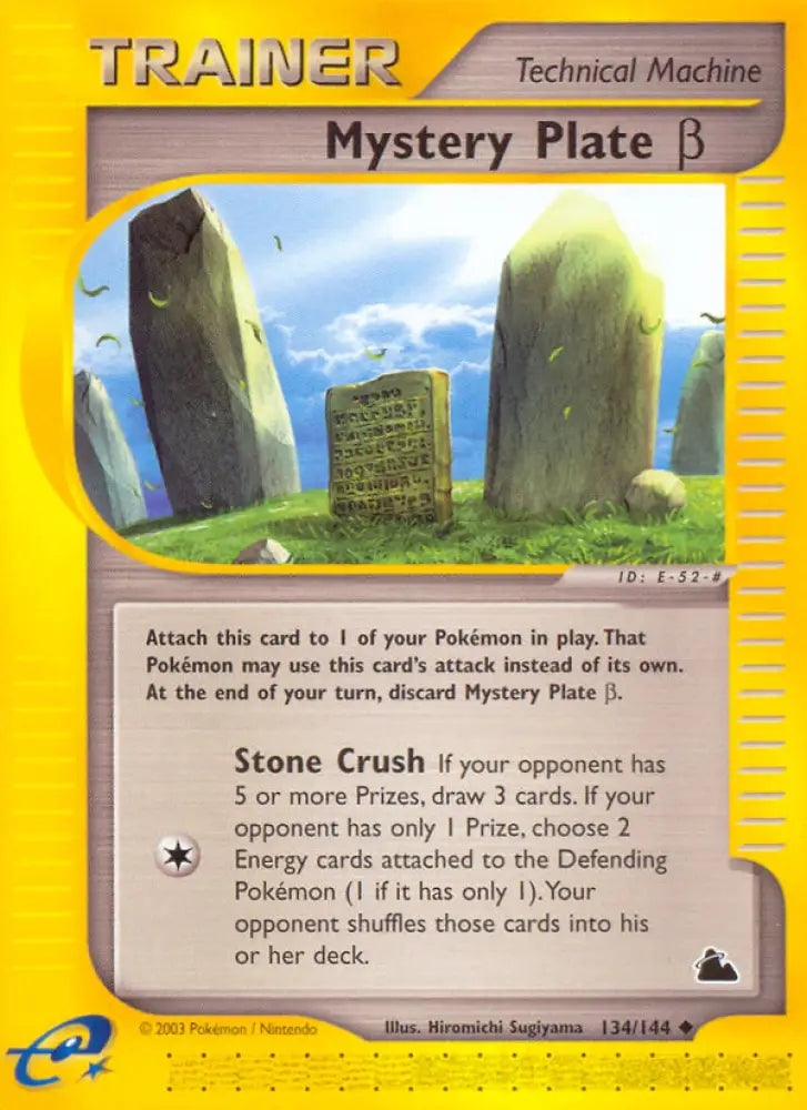 Mystery Plate Beta (134/144) [Skyridge] - Pokemon Single