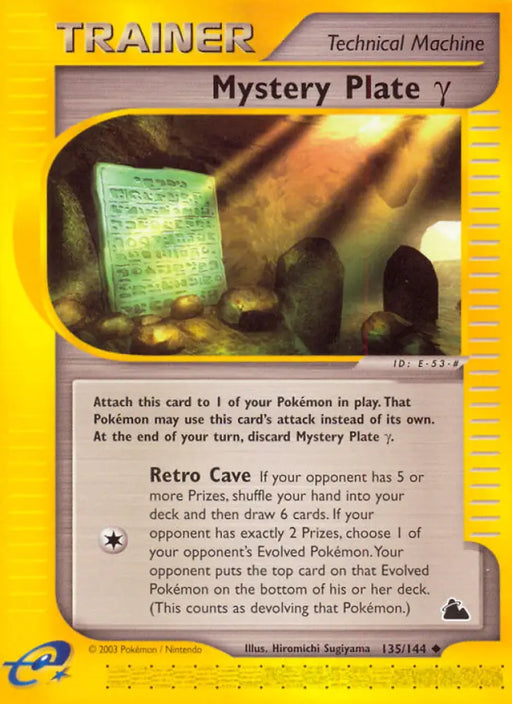 Mystery Plate Gamma (135/144) [Skyridge] - Pokemon Single