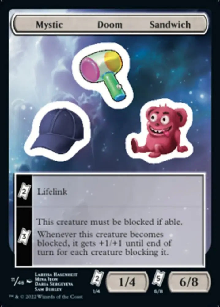 Mystic Doom Sandwich [Unfinity Stickers] - MTG Single