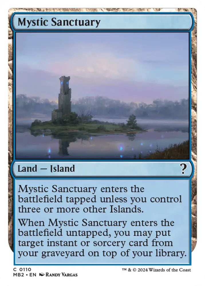 Mystic Sanctuary (White Border) [Mystery Booster 2] - MTG Single
