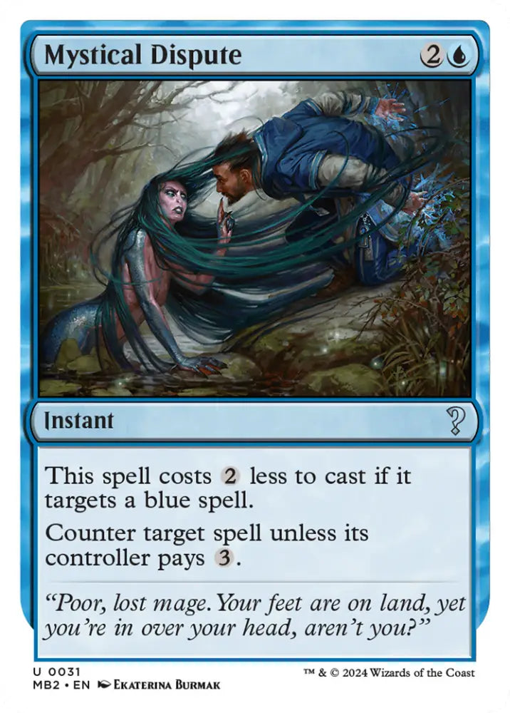 Mystical Dispute (White Border) [Mystery Booster 2] - MTG Single