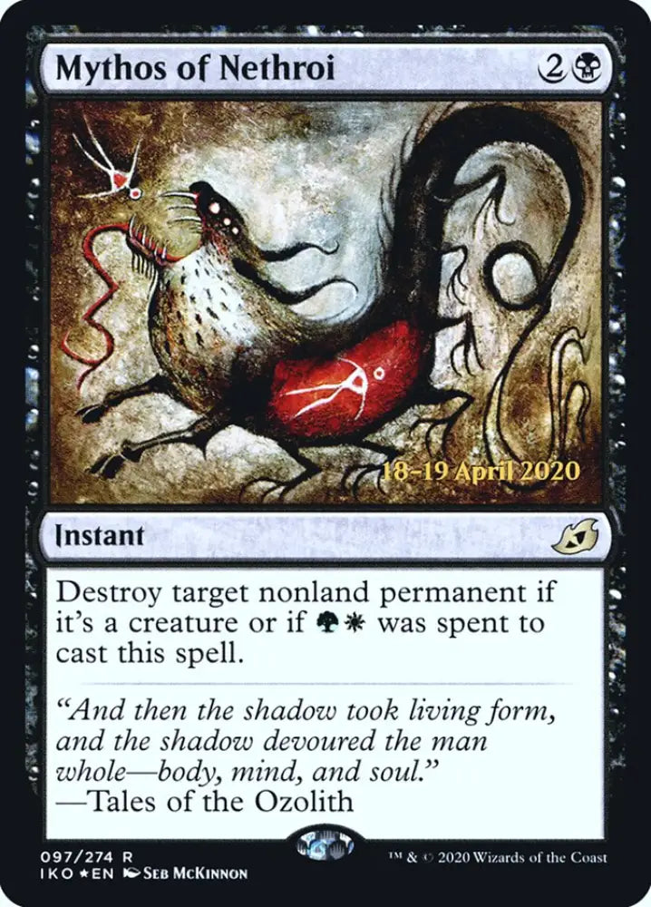 Mythos of Nethroi [Ikoria: Lair of Behemoths Prerelease Promos] - MTG Single