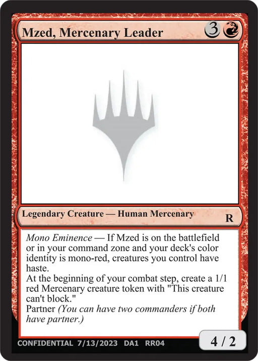 Mzed Mercenary Leader [Unknown Event] - MTG Single
