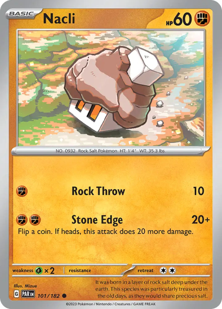 Nacli (101/182) [Scarlet & Violet: Paradox Rift] - Pokemon Single